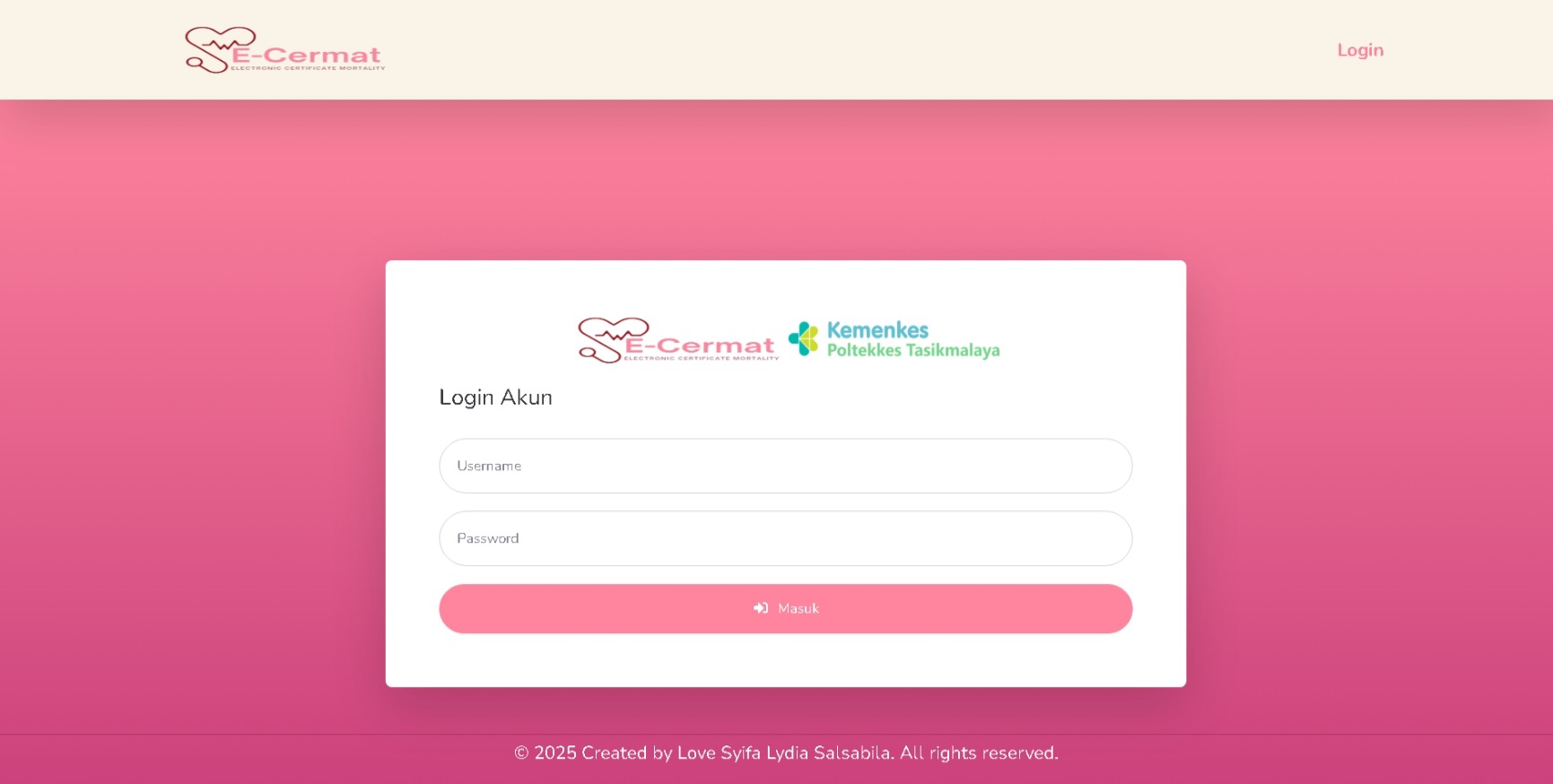 E-Cermat (Electronic Certificate Mortality)